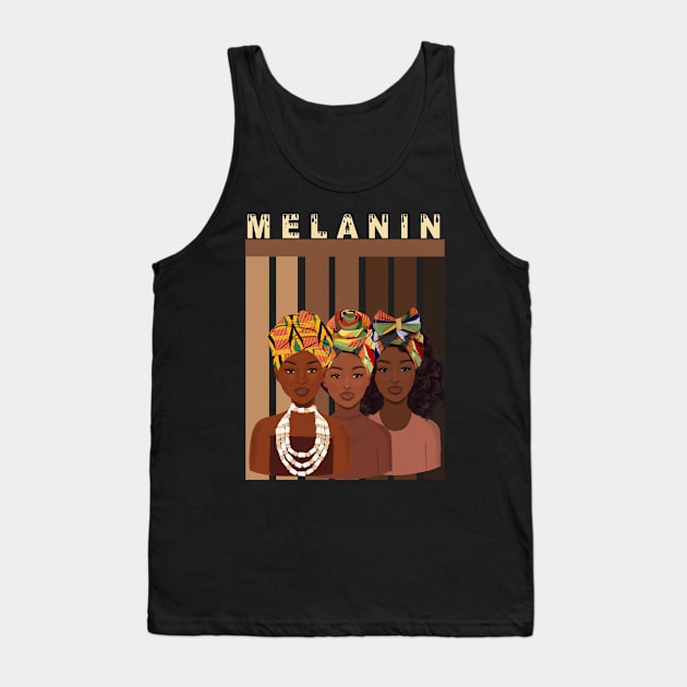 Melanin Queens Beautiful Shades Tank Top by Merchweaver